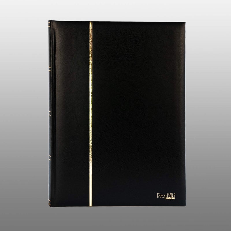 Prophila Collection Prophila stockbook Stamp Album (New) 60 White Sides, Black Cover - Image 3